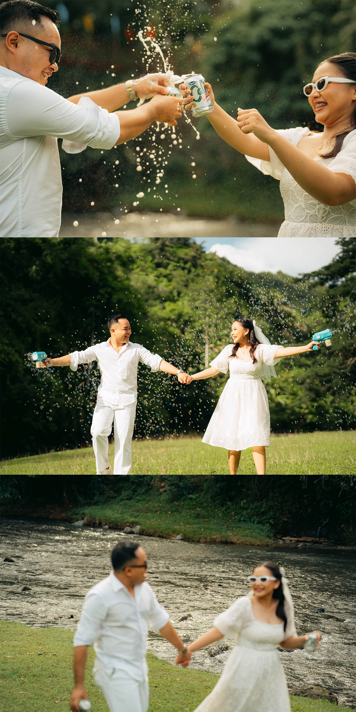 Couple portrait during a prenup photoshoot in rainy day